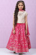 Ivory Silk Lehenga Set image number 6