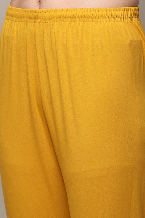 Ochre Art Silk Flared 2 Piece Set image number 2