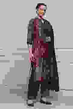 Rust Polyester Straight Printed Suit Set image number 5