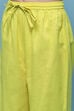 Yellow Gathered Cotton Kurta With Palazzo & Net Dupatta image number 2