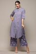 Berry Cambric Narrow Kurta Pant Suit Set image number 0