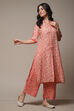 Coral Viscose Straight Printed 2 Piece Set