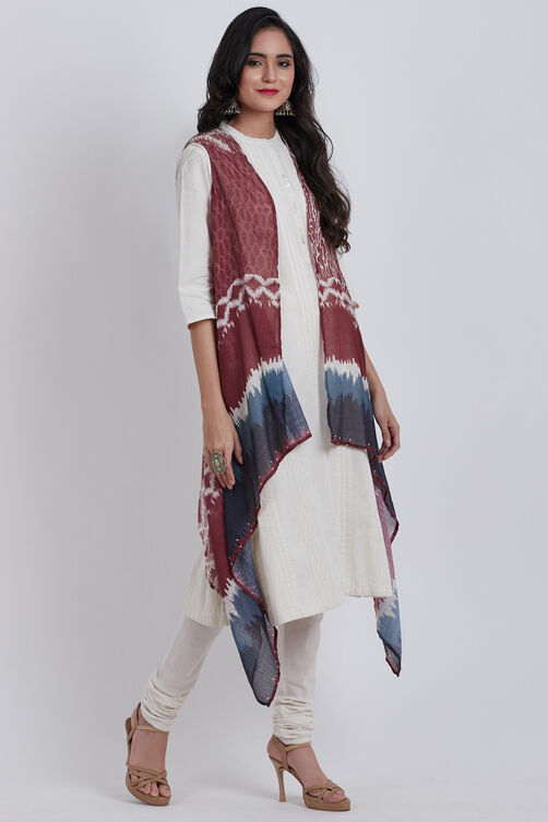 Cream Cotton Straight 3 Piece Set image number 3