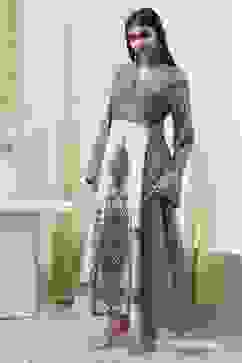 Blue & White Jalabiya Kaftan image number 2