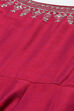 Magenta Poly Viscose Anarkali Kurta Churidar Suit Set image number 1