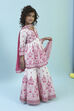 Off White/Pink Cotton A-Line Garara Set image number 5
