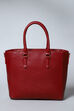 Berry Pu Leather Tote Bag image number 3