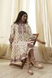 Beige Cotton Printed Tiered Dress image number 0