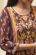 Maroon Cotton Straight Kurta Palazzo Suit Set image number 1