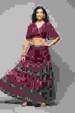 Pink & Purple Polyester Printed 2 Piece Set image number 0