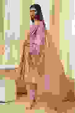 Dull Pink Cotton Solid Dupatta image number 2