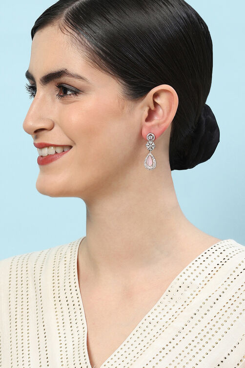 Light Pink Brass Earrings image number 3