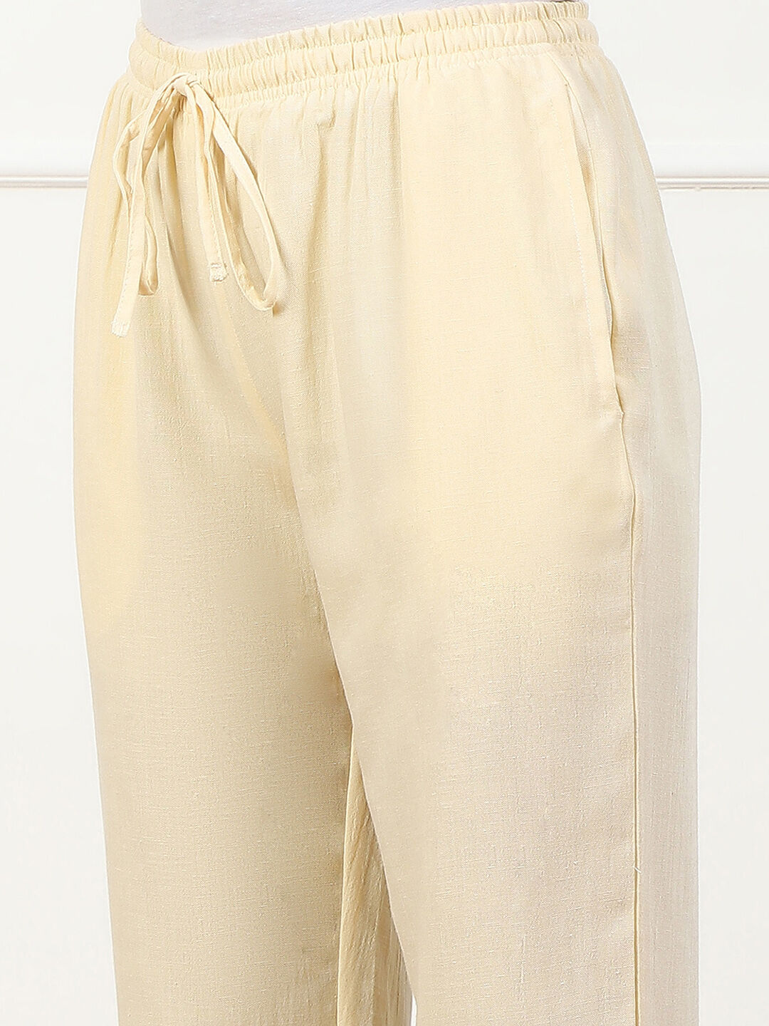 Rust Solid Mid-Rise Straight Palazzo Pants image number 1