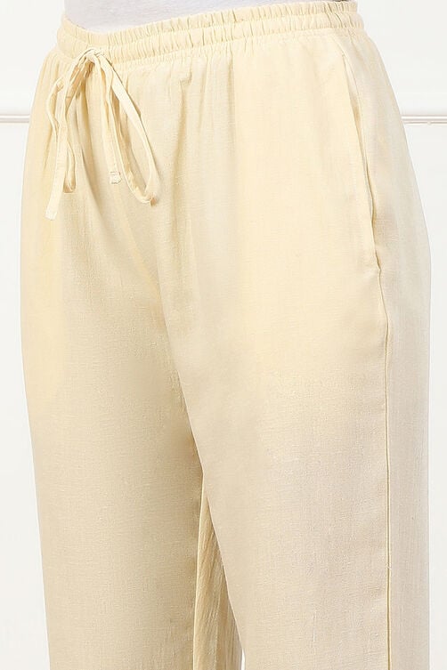 Rust Solid Mid-Rise Straight Palazzo Pants image number 1