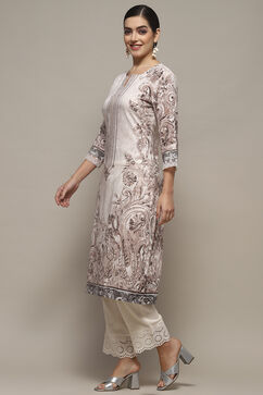 Brown Viscose Straight Kurta image number 2