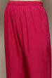 Dark Pink Cotton Blend Digital Print Unstitched Suit Set image number 3