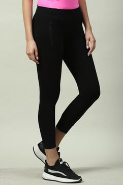 Black Fitted Joggers image number 3
