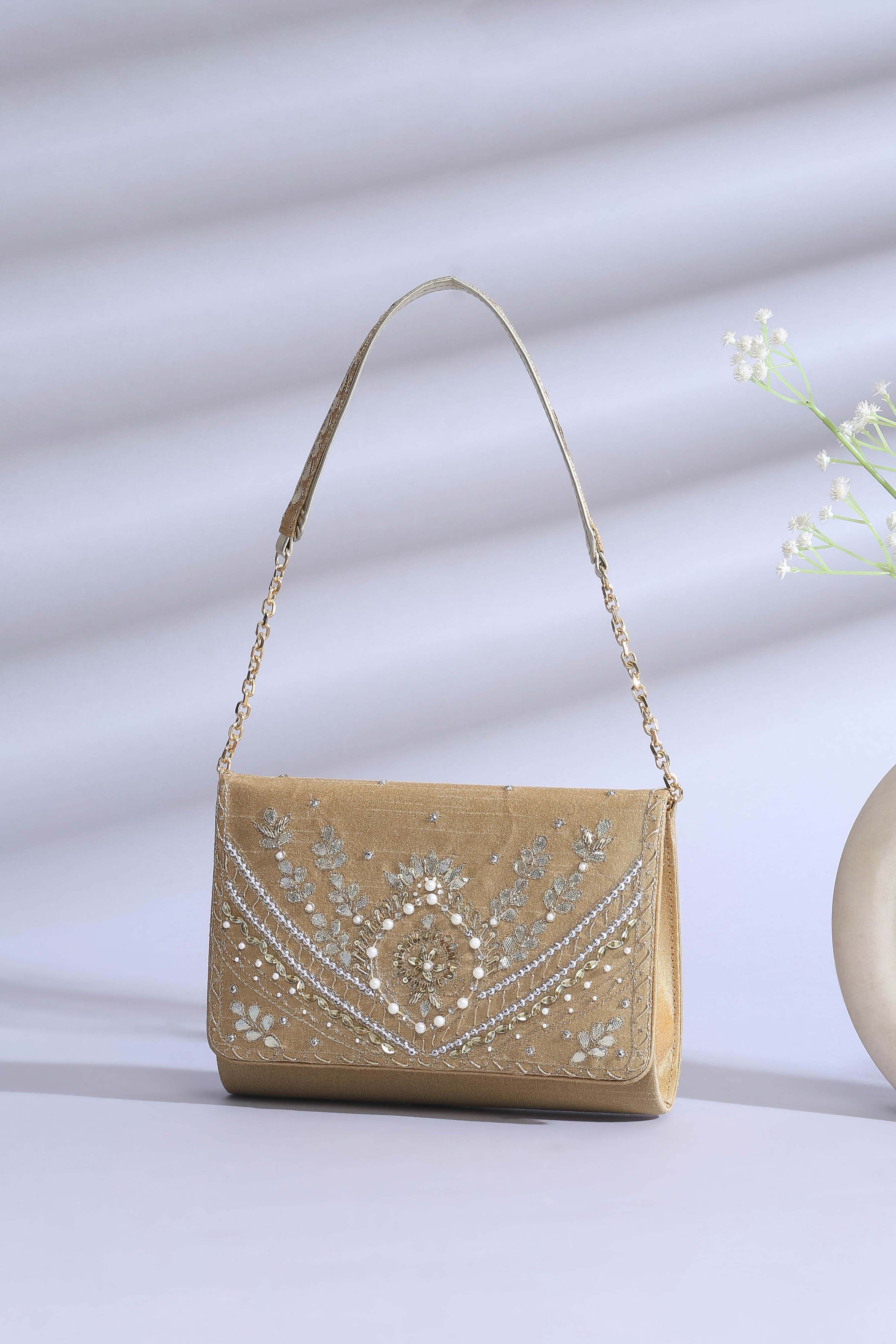 Gold Polycotton Clutch image number 0