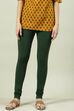 Camel Cotton Blend Solid Churidar image number 3