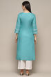 Pink Rayon flax Relaxed Kurta Palazzo Suit Set image number 4