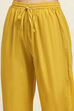 Yellow Cotton Handloom Unstitched Suit Set image number 3