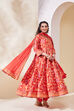 Rust Cotton Anarkali Suit Set image number 5