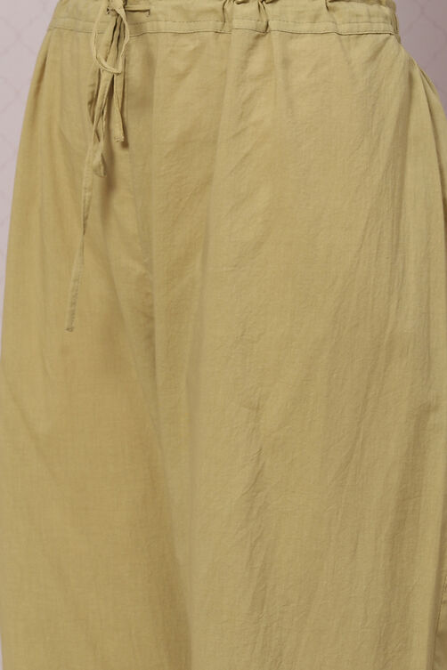 Orange Cotton Straight Kurta Palazzo Suit Set image number 3