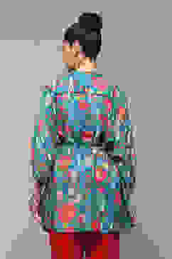 Teal LIVA Printed Top image number 4