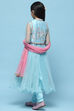 Sky Blue Nylon Anarkali Set image number 5