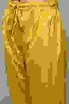 Lime Green Cotton Blend Layered Kurta Churidar Suit Set image number 2