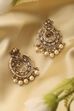 White Gold-Plated Brass Pearl Chaandbali image number 2
