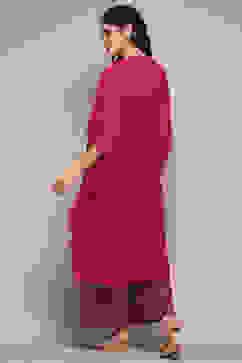 Berry Rayon Flax Straight Printed Jumpsuit image number 3