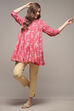 Pink LIVA Printed Kurti image number 0