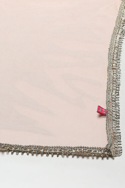Pink & Lime Green Viscose Suit Set image number 3