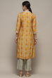 Mango Yellow Viscose Straight Suit Set image number 5