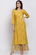 Yellow Viscose Straight Kurta image number 0