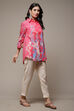 Coral Rayon Printed Shirt image number 0