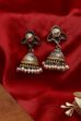 Dark Pink Brass Jhumka image number 2