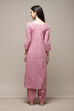 Peach Cotton Handloom Unstitched Suit Set image number 5