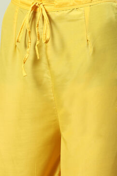 Yellow Art Silk Asymmetric Suit Set image number 2