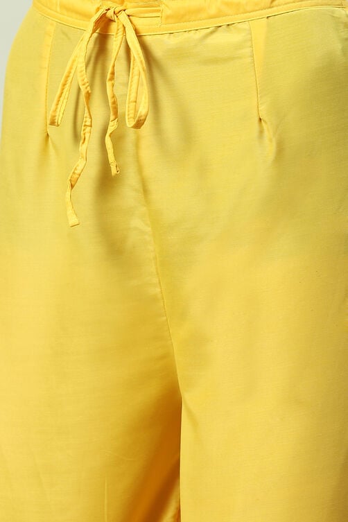 Yellow Art Silk Asymmetric Suit Set image number 2