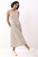 Ivory Cotton Printed A Line Dress image number 7