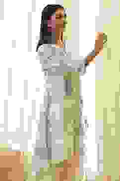 Off-White Cotton Straight Printed Kurta Set image number 6