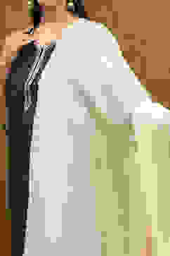 Off White Polyester Dupatta image number 1