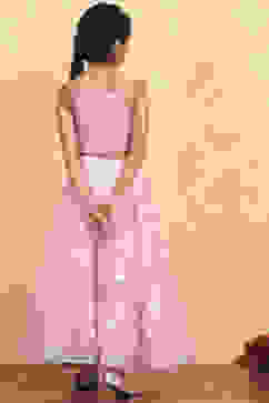 Pink Viscose Printed Flared Lehenga Set image number 4