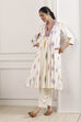 Off White Cotton A-Line Kurta image number 0