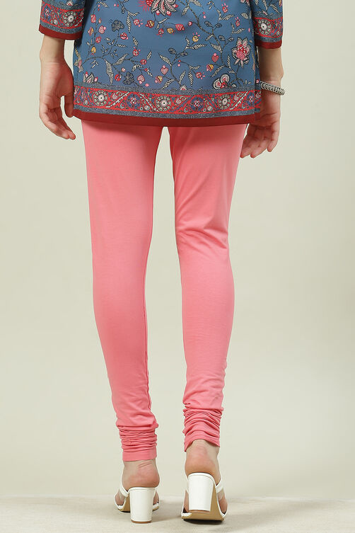 Camel Cotton Blend Solid Churidar image number 4
