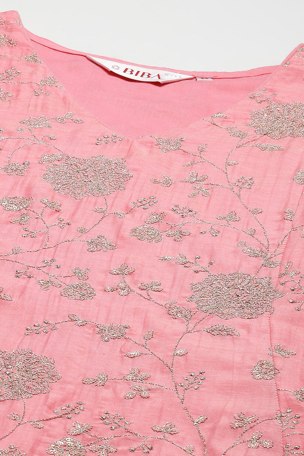 Powder Blue Cotton Blend Kalidar Kurta Palazzo Suit Set image number 1