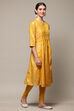 Ochre Art Silk Flared 2 Piece Set image number 5