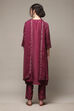 Blue Art Silk Straight Kurta Regular Pant Suit Set image number 4